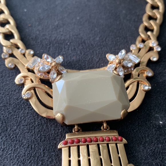 🎈PM EDITOR PICK 🎈STATEMENT STONE FRINGE NECKLACE - Picture 3 of 8